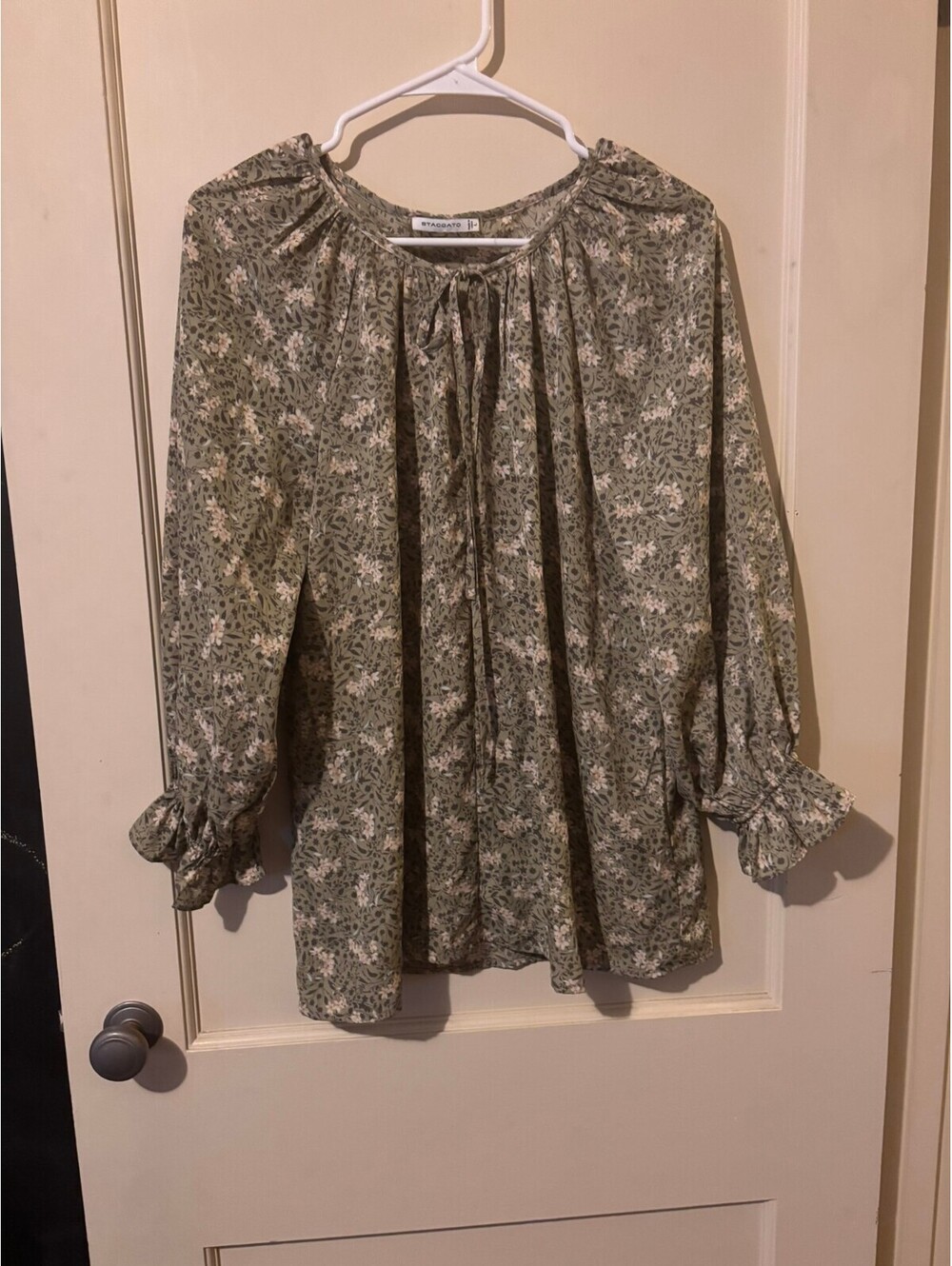 Staccato floral peasant blouse Large